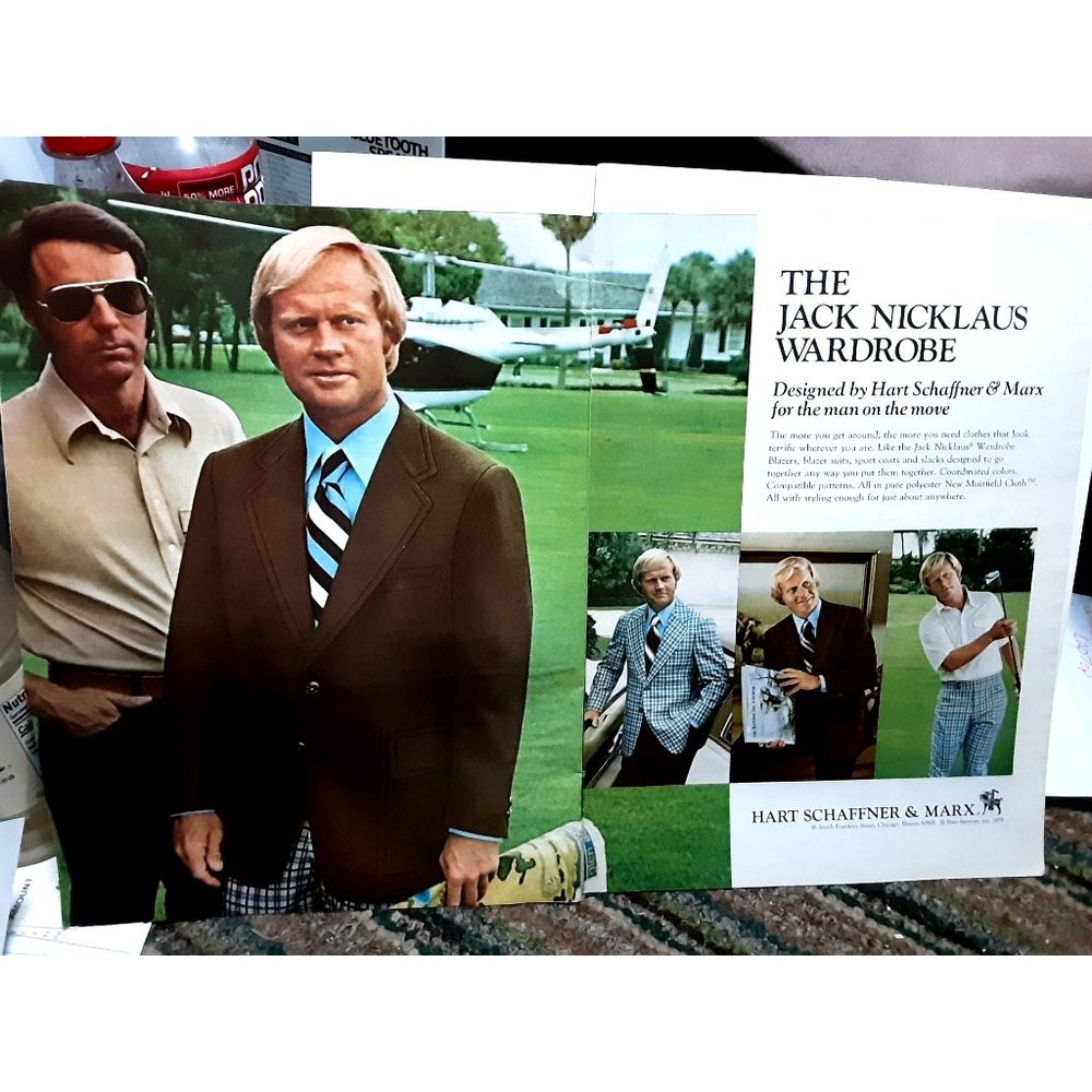 1975 Jack Nicklaus Wardrobe 2 Page vintage Original Print ad